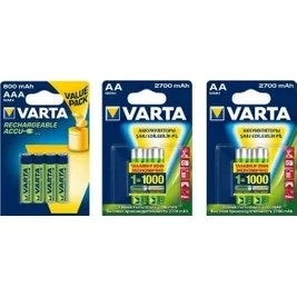 Resim Varta 4 2700 Mah Aa + 4'lü 800 Mah Aaa Şarjlı Pil 8'li 