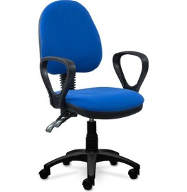 Resim Ofiscombin Ofis Büro Sırt Ayarlanabilir Döner Tekerlekli Öğrenci Ders Çalışma Koltuğu Parlement Mavi Kumaş 00047499204 