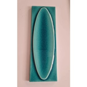 Resim Armada Çini 7x21 Cm Elips Turkuaz Çini Seramik 