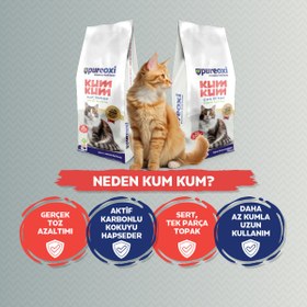 Resim Kum Kum Premium Topaklanan Kedi Kumu 10 kg - Yağmur Kokulu / Tekli 