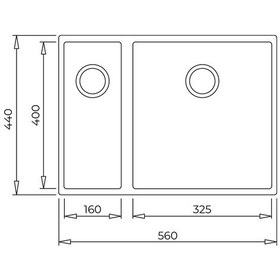 Resim Teka Square 560 Tg Çift Hazneli Tezgahaltı Tegranite Eviye - Stone Grey - 115260030 
