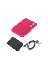 Resim Wozlo 2.5 Sata Harddisk Kutusu - Ultra Slim Alüminyum Gövde Hdd Kutu - Vidasız Montaj - Pembe 