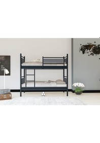 Resim Metalia Gm 128 Star Ahşap Metal Ranza Siyah-Antrasit Gri 