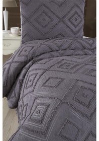 Resim Çeyiz Diyarı Samira 2 Parça Tek Kişilik Pike Takımı Antrasit Antrasit 