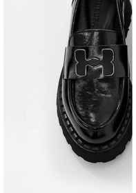 Resim Hera Siyah Rugan Hakiki Deri Kadın Loafer SIYAH RUGAN 