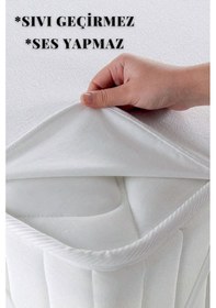 Resim Mona Verde Sıvı Geçirmez Alez Pamuklu 4 Köşe Lastikli Çift Kişilik Tek Kişilik Bebek Alezi Su Yatak Koruyucu MNVKLKL00 Beyaz 