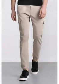 Resim DeFacto Jogger Gabardin Pantolon Beli Lastikli Kargo Cepli Lastikli Paça E1037AX24WNBG766 