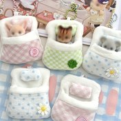 Resim Yeni Sevimli Plush Senbei Bebek Dört Yapraklı Yastık Mini Bebek Uyku Tulumu Küçük Yastık 