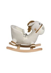 Resim Vavbaby Sallanan At Ahşap Peluş Yumuşak - Eşek Krem 