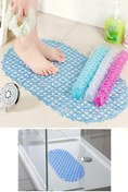 Resim RELATOS Banyo Kaydırmaz Paspas 63x36 Cm Küvet- Fayans Paspası Duşakabin Şeffaf Kaymaz Vakumlu Paspas 
