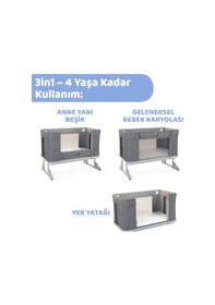 Resim Chicco Next2me Forever Anne Yanı Beşik Gri 