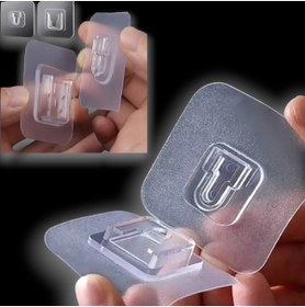 Resim tg tek-iş global 10 Çift Yapışkanlı Eşya Sabitleme Klipsi Çift Taraflı Geçmeli Askı Aparatı Pratik Sabitleyici Set 