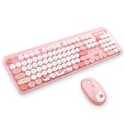 Resim Geezer Hello Bear Kablosuz Klavye Mouse Seti Pembe 