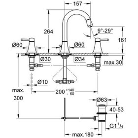 Resim Grohe Gramdera 3 Delikli Lavabo Bataryası L-Boyut - 20619IG0 Altın - Krom 