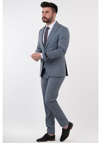 Resim Sir Yelekli Takım Elbise (434102168) Açık Mavi 