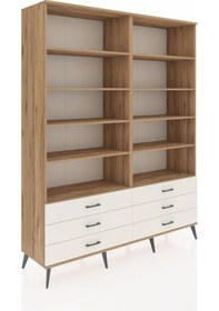 Resim Hyperion Gardrop 10 Raflı 6 Çekmeceli 176x44x221 Çam-çam/aytaşı Çam/aytaşı 