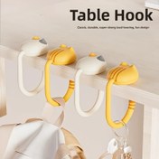 Resim 2'li Taşınabilir Masa Kanca Paketi, Kolay Kurulum, Delme Gerektirmez, Hareketli, Ağır Yük Taşıma, Casual Stil Plastik Duvar Montaj Kanca, Sırt Çantaları İçin, Çift Renkler, Kompakt ve Taşınabilir Tasarım 