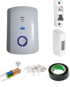 Resim Damla Tıtanıum Elektrıklı Şohben 9 Mt Kablolu Tam Takım Set 