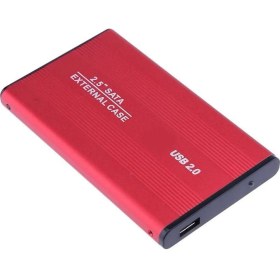 Resim Alfais 4299 2.5 Sata USB Harddisk Kutusu Kırmızı 