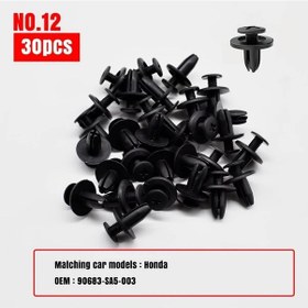 Resim Topnotch Jyft 30lu Evrensel Oto Plastik Perçin No12 Tampon Kelepçesi Fender Gıvı Ford Chrysler 