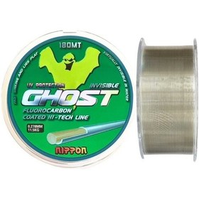 Resim Nippon Ghost 180m 0.278mm Fluorocarbon Kaplama Misina 