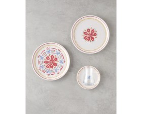 Resim UltraMint Renkli 18 Parça Seramik Pasta Seti, 6 Kişilik, Şık ve Dayanıklı Tasarım 