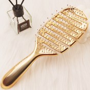 Resim 1-Paket Moda Parlak Bitişli Saç Açma Fırçası Seti - İçi Boş Tasarım, Islak ve Kuru Saçlar İçin Uygun, Hacim Verici ve Şekillendirici, İnce Kabarık Dokulu, Normal Saçlar İçin Dayanıklı ABS Saplı Temel Naylon Kıllar Tarak 
