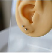 Resim Heppii Cerrahi Çelik 3 Mm Top Küpe Gümüş Renk Gümüş 