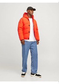 Resim Jack & Jones Jjworld Puffer Jacket Erkek Mont-29107-turuncu Turuncu 