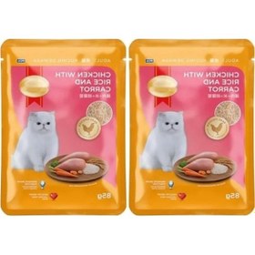 Resim Tavuk İle Pirinç Ve Havuç Pouch Maması 85 Gr 2 Paket 0.75 LT - 2.5 LT - 12 KG 