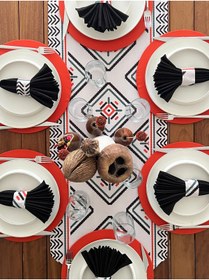 Resim desen izmir Servis,Yeni Sezon,İkat Desen ,6 Supla,6 Peçete 6 Peçete Halkası Ve Runner Örtü 