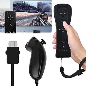 Resim WIYETY Wii Uzaktan Kumandası Oyun Denetleyicisi: Wii Uzaktan Kumandaları, Wii Kumanda Uzaktan Kumandası, Wii Bağlantı için Uzaktan Kumanda, Wii/WiiU Konsolu için Wii Uzaktan Kumanda (Siyah) 
