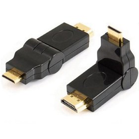 Resim Mavi Ay Bilişim Mini HDMI Erkek To HDMI Erkek 180 Derece Dönebilen Dönüştürücü 