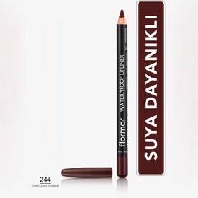 Resim Flormar Suya Dayanıklı ve Yoğun Pigmentli Mat Dudak Kalemi 244 Chocolate Fondue 