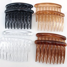 Resim 2 adet 7.5cm 17 dişli plastik saç tarak çantasında 