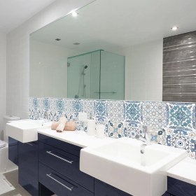 Resim Tink Kendinden Yapışkanlı Retro 010 Desenli Pvc Karo 30X30 cm 4'lü 0,36 M2 