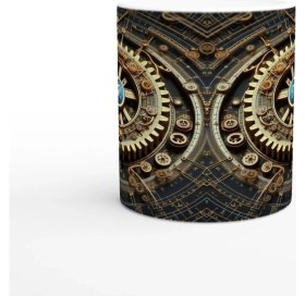 Resim Başak Burcu Baskılı Kahve Kupası - Zamanın Çarkları Astroloji Mekanizması Vs4 