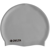 Resim Delta Silikon Bone Deluxe Yüzücü Havuz ve Deniz Bonesi Düz Renk Gümüş Çok Renkli 