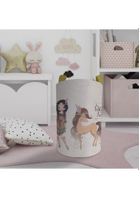 Resim Mekta Home Bebek Ve Çocuk Odası Kızılderili Desenli Oyuncak Sepeti Renkli Çok Renkli 