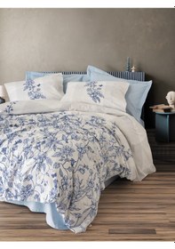 Resim Cotton Box Tek Kişilik Nevresim Takımı Linora Mavi Mavi 