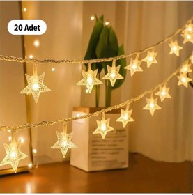 Resim River World Günışığı Led 5 Metrelik Mini Yıldız 20 Adetlik Renkli 