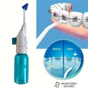 Resim Diş sağlığı için tasarlanmış Dentalpro Yüksek Basınçlı Su Flosser - Bir Taşınabilir Manuel Ağız İrrigatörü - Dişleri Temizlemek ve Ağız Hijyeni Koruma İçin Mükemmel, Elektrik veya Piller Gerektirmez. 