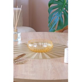 Resim Glore Küçük boy Cam Sarı Salata Kasesi 