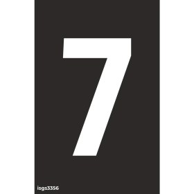 Resim İsg Tabelam 13x20cm/kompozit/7 Rakamı Boyama Şablonu Set 1 