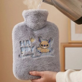 Resim Zaya Home Mutlu Robot Hayvan Figürlü Gri Peluş Sıcak Su Torbası 1 Lt - Yumuşak Kılıf, Uzun Süre Sıcak Tutan Termal Su Torbası 