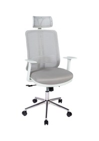Resim Ofisbazaar Up Beyaz Fileli Yönetici Koltuğu Ergonomik Başlıklı Ofis Koltuğu Gri Gri 