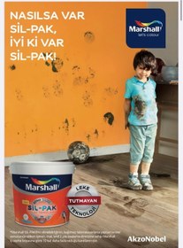 Resim Marshall Sil-Pak Silinebilir Iç Cephe Boyası 7.5 Lt 