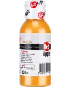 Resim Red Apple Metalik Kumaş Boyası 100 Ml Turuncu 