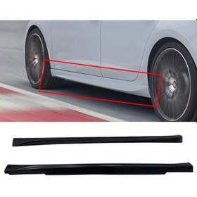 Resim Opel Corsa E Aero Yan Marşpiyel Seti Mat Siyah Plastik 2 Adet 2014-2019 