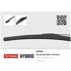 Resim Sılbak Sh450 Silecek Süpürgesi Hybrıd Tipi 450mm Üniversal 